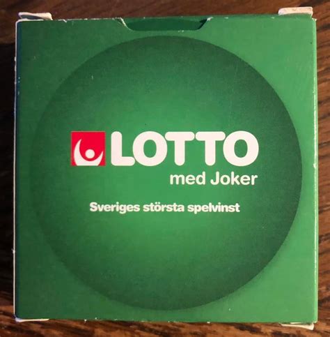 Rätta Svenska Spel Lotto med Joker .